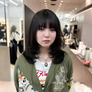 ミディアム 髪質改善/縮毛矯正/ 韓国ヘア/矢野のヘアスタイル