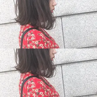 ミディアム カラー THE DAY所属・AKI HASHIMOTOのヘアスタイル