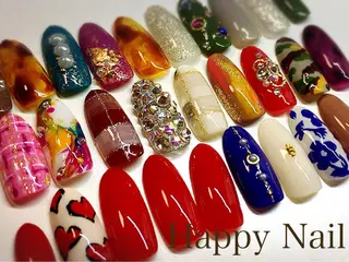 ショート ミディアム セミロング ロング ネイル Happy Nailのネイルデザイン