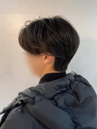 パーマ メンズ 韓国リアルハッシュ レイヤーカットのヘアスタイル