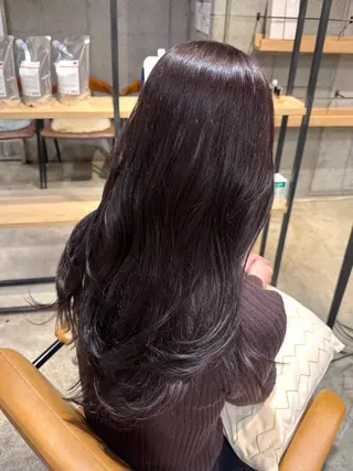 ロング カラー ヘアアレンジ 顔まわり/艶カラー/ 🤎himari🤎のヘアスタイル