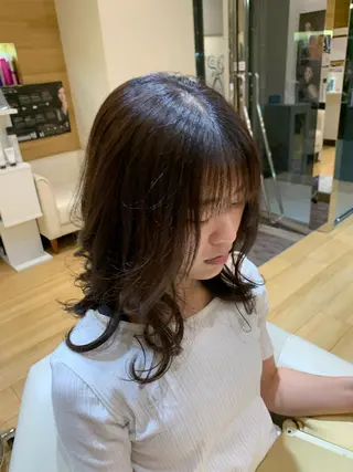 セミロング カラー 全国1位🥇世界5位 小野田　礼花のヘアスタイル