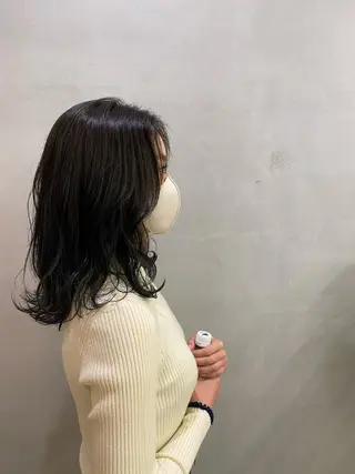 ロング カラー ヘアアレンジ 、 、のヘアスタイル