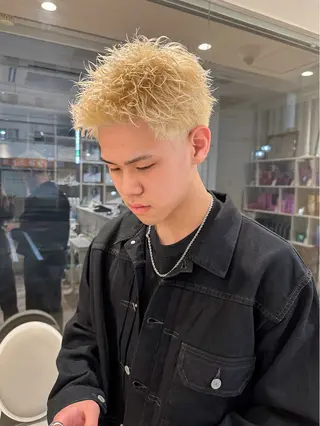 ショート カラー メンズ メンズパーマ/ スパイキー/神田正紀のヘアスタイル