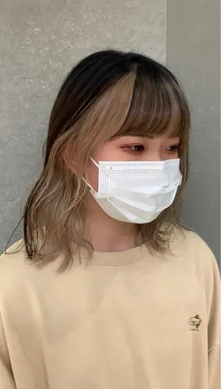 ミディアム カラー 韓国ヘア/艶カラー /田中悠佑のヘアスタイル