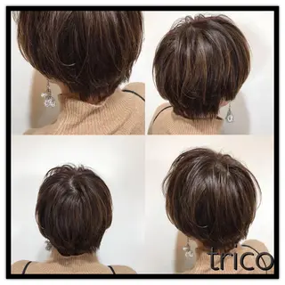 ショート カラー 似合わせ/ブリーチ カラー.岡田友仁のヘアスタイル