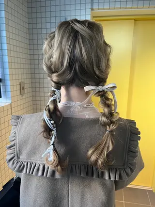 セミロング ヘアアレンジ メンズモテパーマ💙 fuwaのヘアスタイル