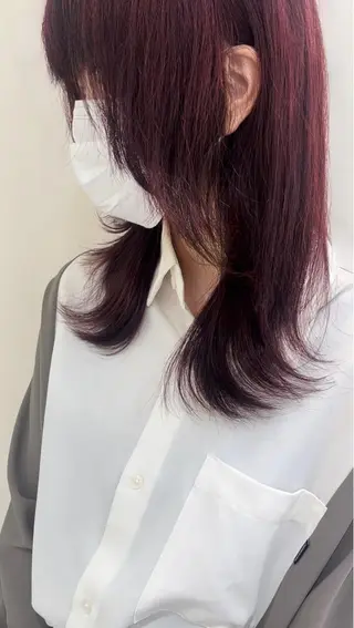 ロング カラー 💖大人韓国ヘア💖 韓国艶カラー【銀座】のヘアスタイル