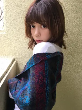 ミディアム 透明感🎀LOREN エリコ🌈のヘアスタイル