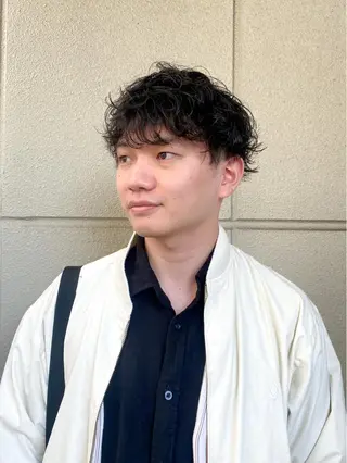 ショート パーマ メンズ ボブ/髪質改善/ レイヤー/池澤慎人のヘアスタイル