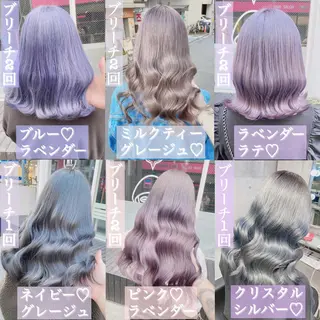 セミロング カラー ヘアアレンジ ブリーチ/ヘアケア 🪞TAKUMA🪞のヘアスタイル