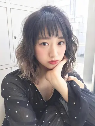 ミディアム 🦋ミルクティーベー ジュ🦋mayukiのヘアスタイル