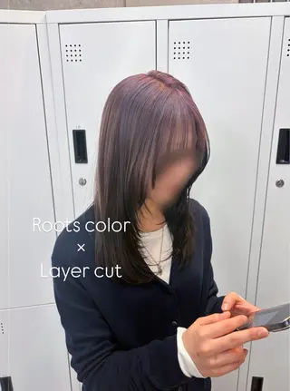 ミディアム カラー limitみづき🌙 ブリーチカラーのヘアスタイル