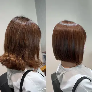 ショート カラー パーマ KIZU 髪質改善 オカルト怪談のヘアスタイル