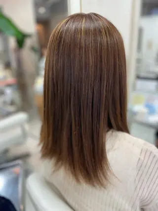 セミロング カラー 菊地 美憂のヘアスタイル