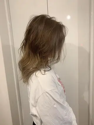 セミロング カラー カラー特化サロン大阪 ルービック江坂/新城のヘアスタイル