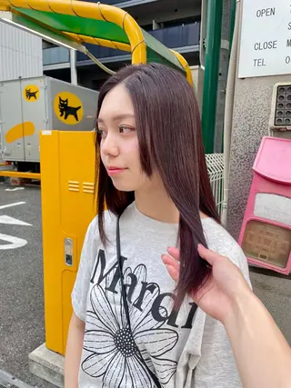 ミディアム カラー yukiho / 梅田美容室/レイヤーのヘアスタイル