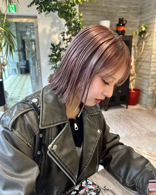 ショート カラー ササキカズマ〻透明感 〻色落ち〻赤み消しのヘアスタイル