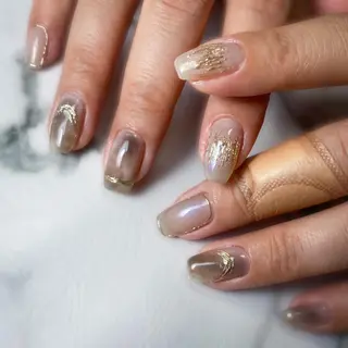 ショート ネイル &.nail/ ニュアンス/持込み可のネイルデザイン