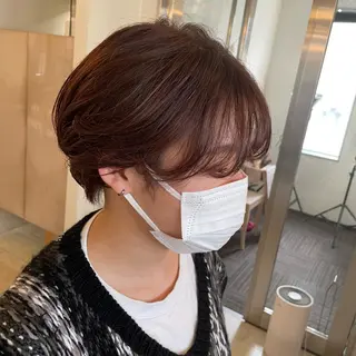 ショート カラー ボブウルフ／ボブ Satsuki【名駅のヘアスタイル