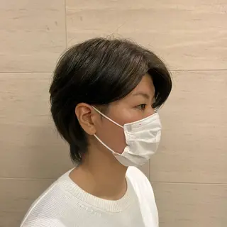 ショート カラー 茅ヶ崎パーマ特化/ スパイラル/ハルキのヘアスタイル