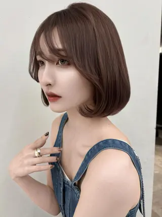 ミディアム ロンドガーネット /髪質改善/レイヤーのヘアスタイル