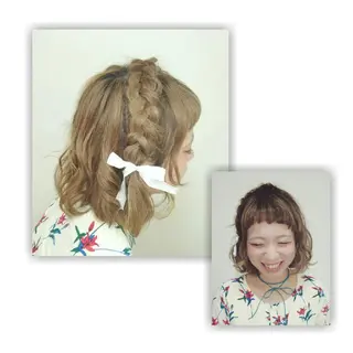 ミディアム ヘアアレンジ 【Sweep】おじま のぞみのヘアスタイル