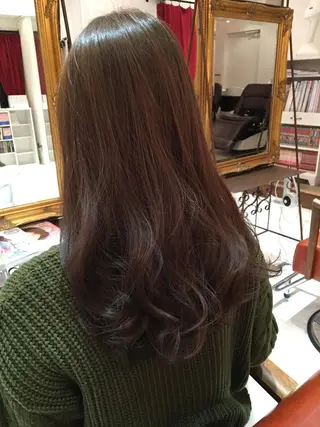 セミロング ロング カラー THE DAY所属・AKI HASHIMOTOのヘアスタイル