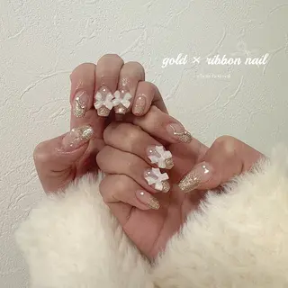 ネイル シュシュ 🎀 girly nailのネイルデザイン