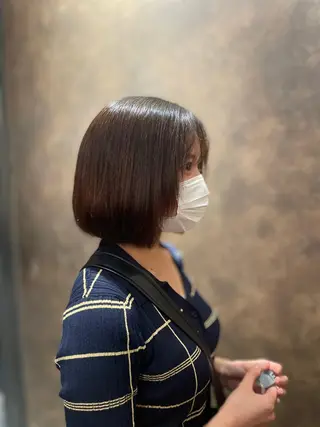 ミディアム ブリーチ＆縮毛矯正 🧸tomoki🧸のヘアスタイル