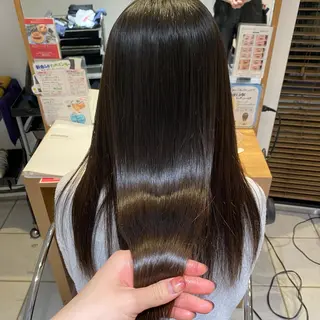 ロング ノンダメージ⭐️ 透明感カラー中田七菜のヘアスタイル