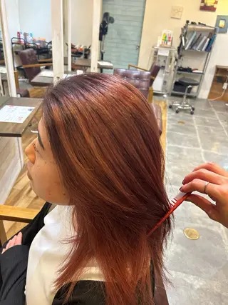 ミディアム カラー CECIL hair なんば店所属・メンズパーマ 艶髪☆店長☆有馬のヘアスタイル