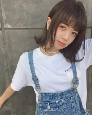 ミディアム カラー レイヤーカット BLend 渋谷のヘアスタイル