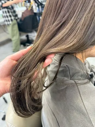 セミロング カラー 韓国風パーマ/ヘア セット/店長みづきのヘアスタイル