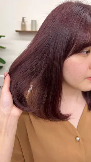 ミディアム カラー Garland 表参道所属・ミディアムレイヤー/ 艶カラー🎀　emiのヘアスタイル