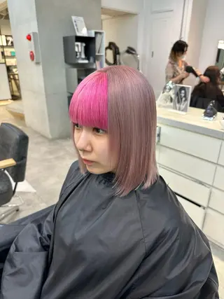 ショート カラー ヘアアレンジ ハイトーン特化 pepe🎀のヘアスタイル