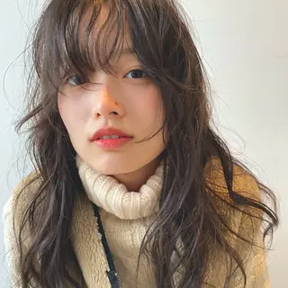 ミディアム カラー 森貴裕/ベージュ/ パーマ/オリーブのヘアスタイル