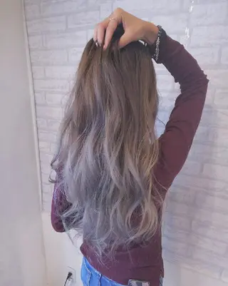 ロング カラー JIL BLAN 京都所属・RU RIのヘアスタイル