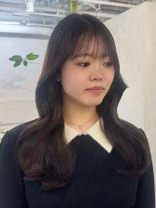 セミロング 顔周りcut・ご相談 ＝新宿しずく🇰🇷のヘアスタイル