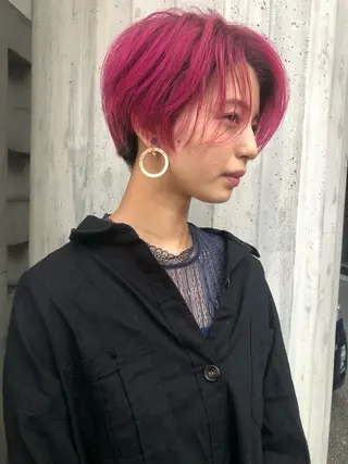 ショート カラー LIZE nex the salon 渋谷【ライズ ネックス ザ サロン】所属・大人レイヤー/海外 /韓国/濱口のヘアスタイル