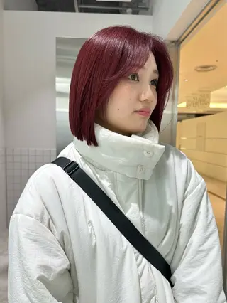 ショート カラー iroha 大阪/ボブ/縮毛矯正のヘアスタイル