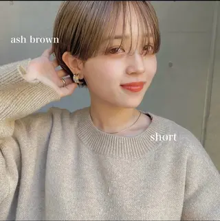 ショート レイヤー小顔ショート 吉田ジョウのヘアスタイル