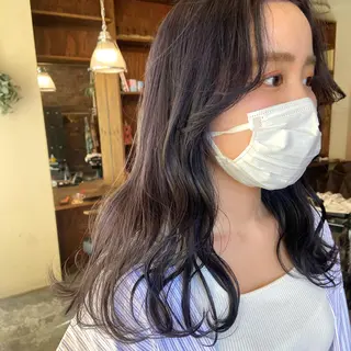 ロング カラー benji名駅店所属・透け感カラー/ momo🦕🌱のヘアスタイル