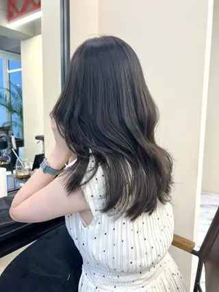 セミロング カラー ヘアアレンジ 髪質改善/縮毛矯正 鈴木裕介のヘアスタイル