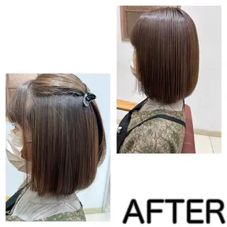 ミディアム カラー 長津 健一郎のヘアスタイル