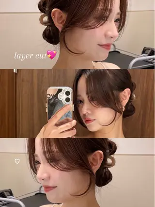 ロング カラー 岩田菜央 《武蔵小杉》のヘアスタイル