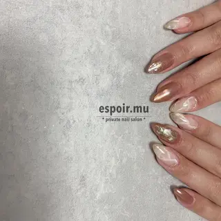 ロング ネイル espoir. muのネイルデザイン