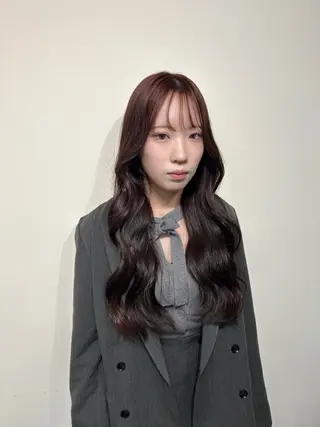 ロング 新潟/万代/レイヤー 韓国風/明間未来のヘアスタイル