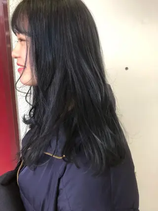 セミロング カラー せこぐち まいのヘアスタイル