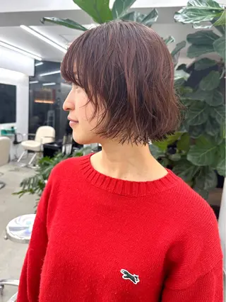 ショート パーマ ボブ/レイヤー/ケア パーマ/リュウタのヘアスタイル